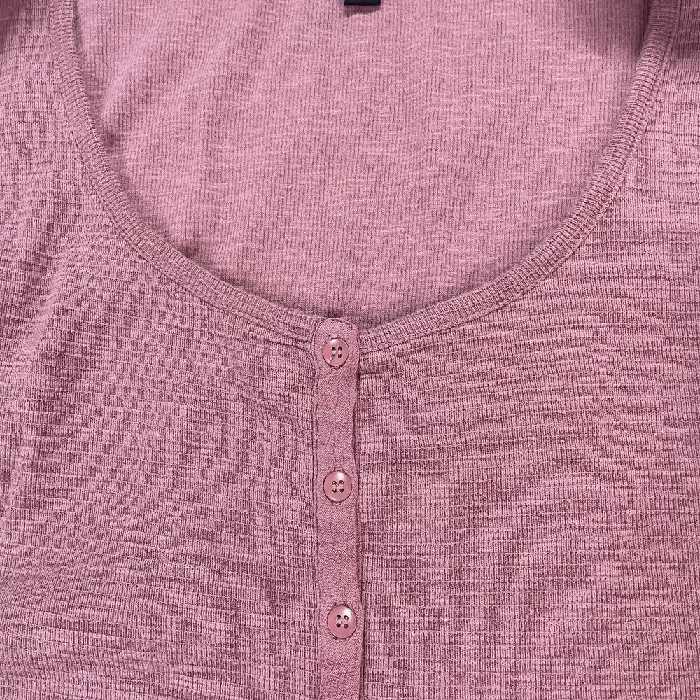 Frye Button Front Midi Tank Dress with Pockets Women's Size XL Mauve Pink Boho - Picture 5 of 15
